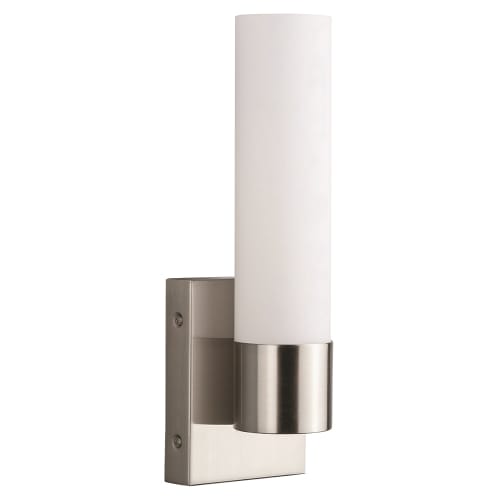 LED Brushed Nickel Wall Sconce, Brushed Nickel Finish, 13.5" H x 4.5" W x 4.5" D